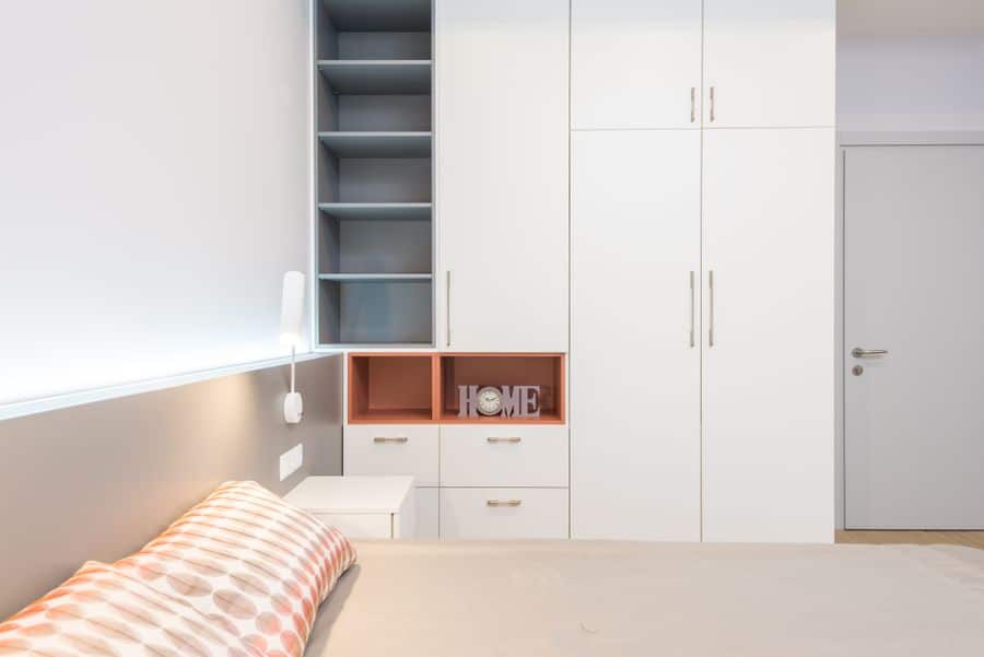 Closet blanco moderno para dormitorio