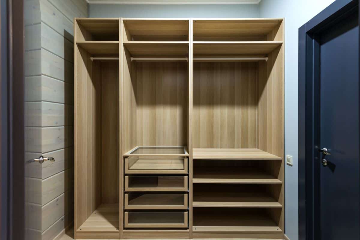 Closet de madera contemporáneo minimalista