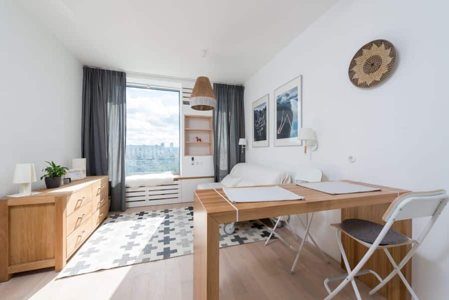 Escritorio plegable multifuncional con silla