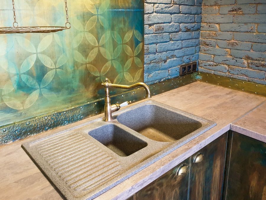 fregadero rustico cocina moderna 2 Fregadero rústico en cocina moderna