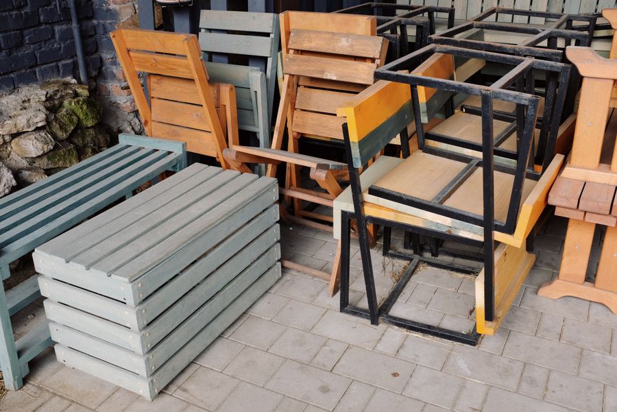 mobiliario madera metal exteriores 1 Mobiliario de madera y metal para exteriores