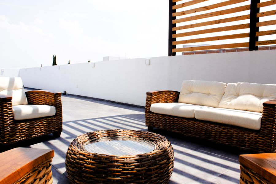 muebles mimbre terraza exterior 2 Muebles de mimbre para terraza exterior
